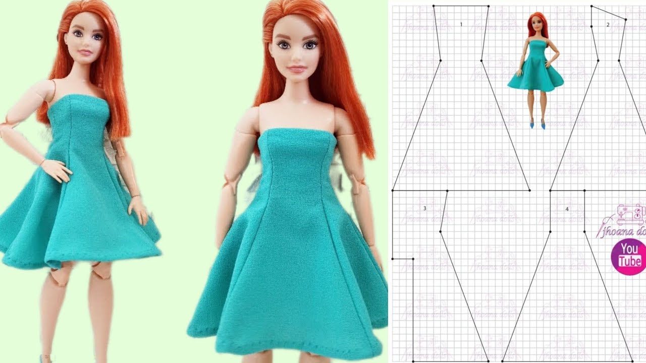 Vestido para Barbie Curvy modelo 9