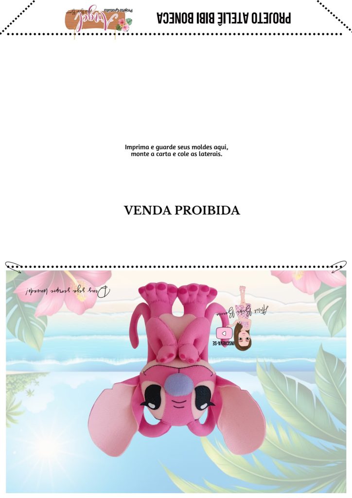 Angel (Lilo e Stitch) de feltro - molde parte 5