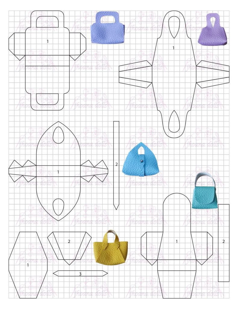 Bolsas para Barbie modelo 194 - molde parte 1