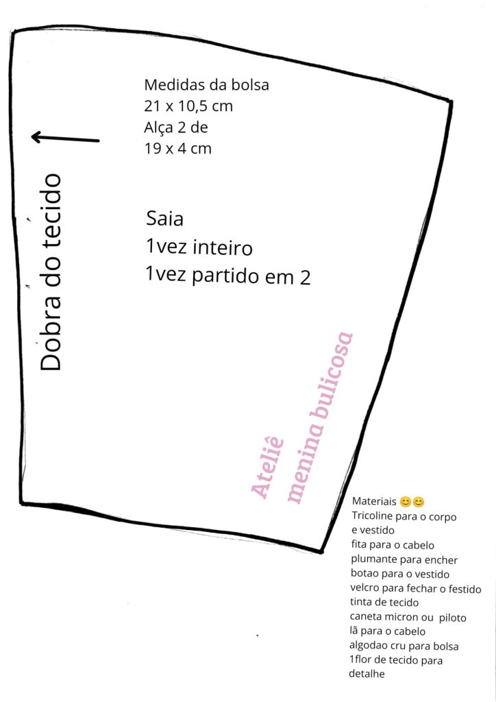 Boneca de pano - molde parte 4