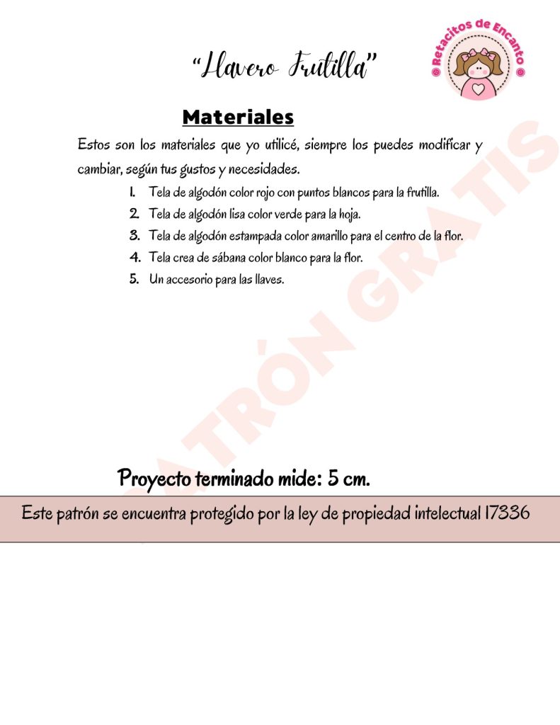 Chaveiro de morango fácil para vender em feiras - molde parte 2