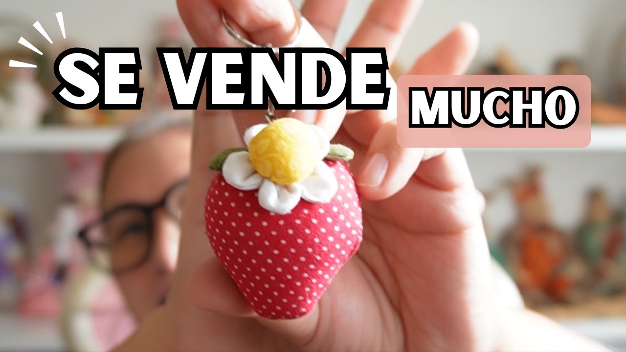 Chaveiro de morango fácil para vender em feiras