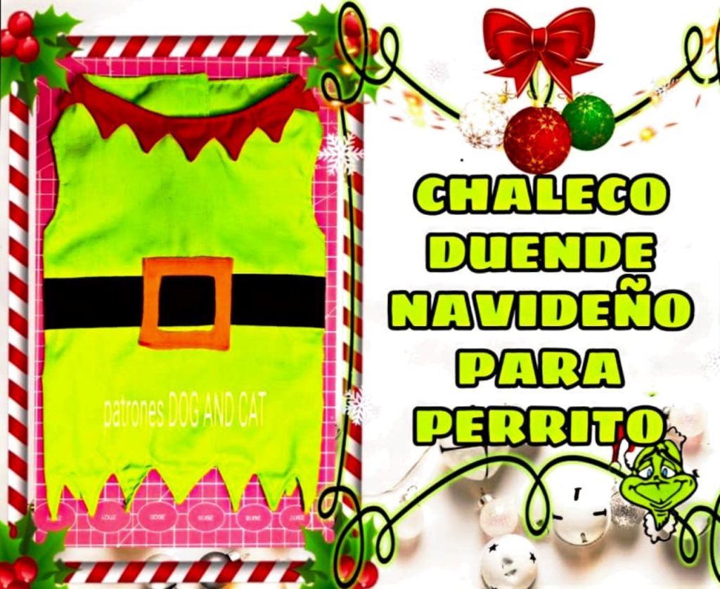 Colete de duende natalino para cachorro - molde parte 5