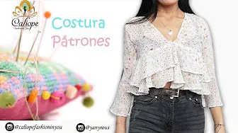Como fazer blusa cropped com babados