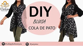 Como fazer blusa rabo de pato com manga
