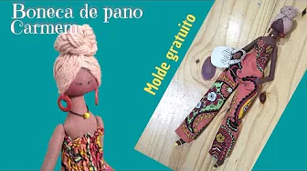 Como fazer boneca de pano negra com macacão super fácil