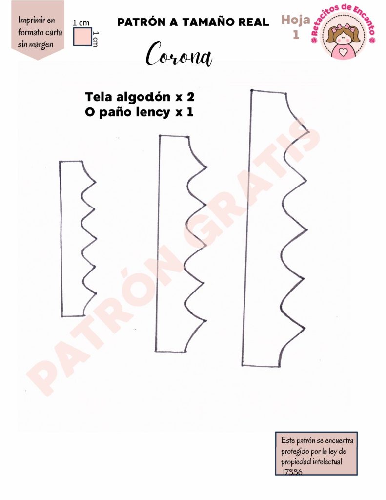 Como fazer coroa para bonecos de forma fácil e rápida - molde parte 3