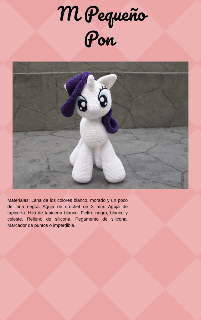 Meu Pequeno Pônei de amigurumi - molde parte 1