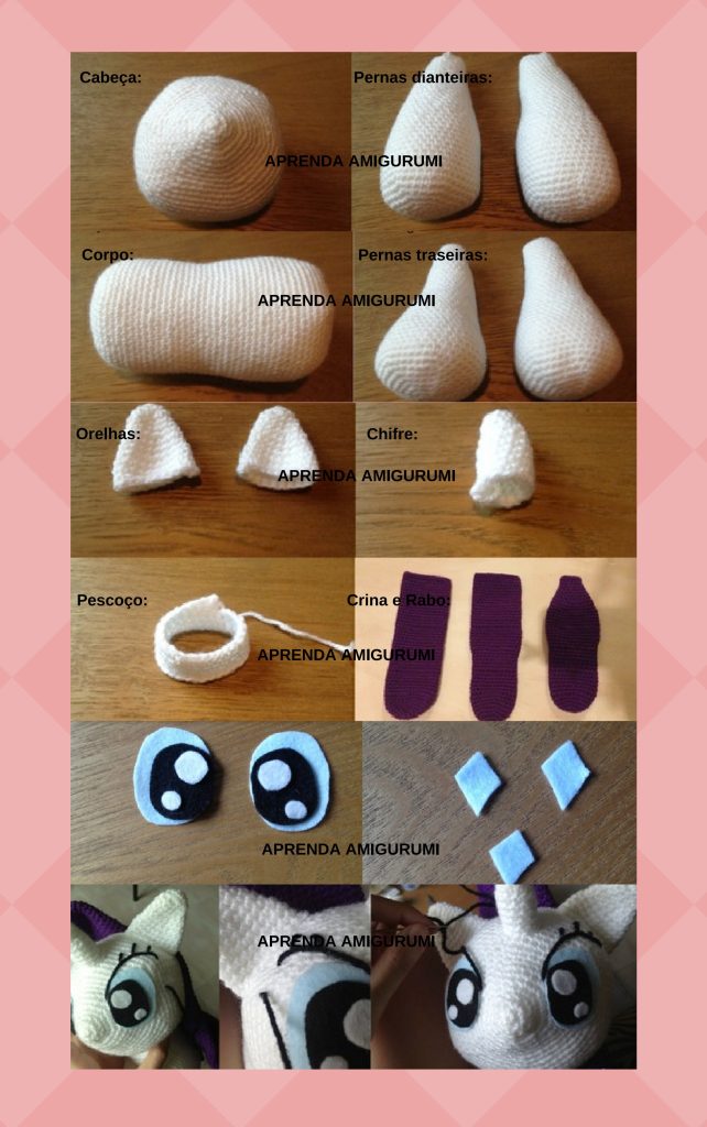 Meu Pequeno Pônei de amigurumi - molde parte 7