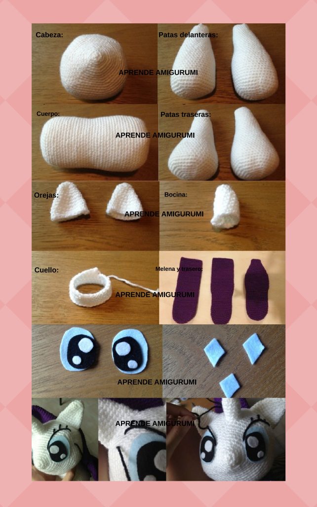 Meu Pequeno Pônei de amigurumi - molde parte 8
