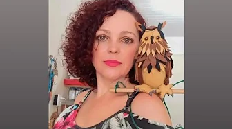 Pássaro coruja de feltro parte 2