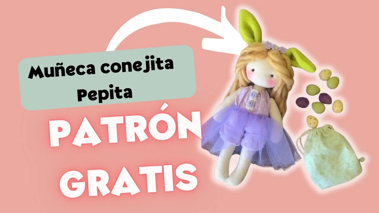 Pepita, a boneca coelhinha de Páscoa com mochila