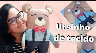 Urso naninha de tecido