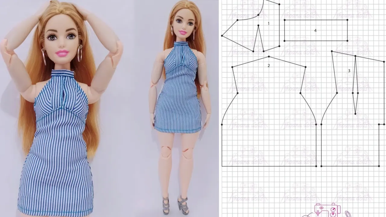 Vestido para Barbie Curvy modelo 48